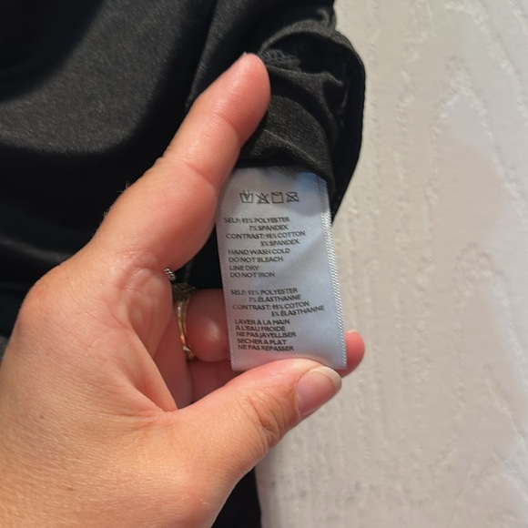 Urban Outfitters Out From Under Black Slinky Draped Cowl Neck Bodysuit L - Picture 7 of 9